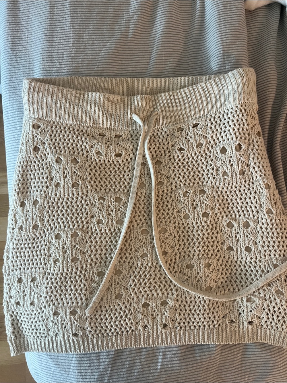Mustard Seed Cream Ribbed Knit Sweater